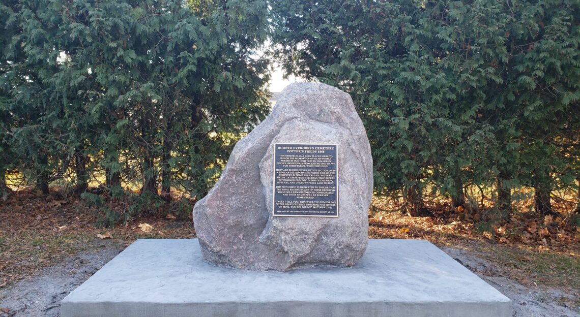 Evergreen Cemetery Potter’s Field Memorial Project Stage One Complete